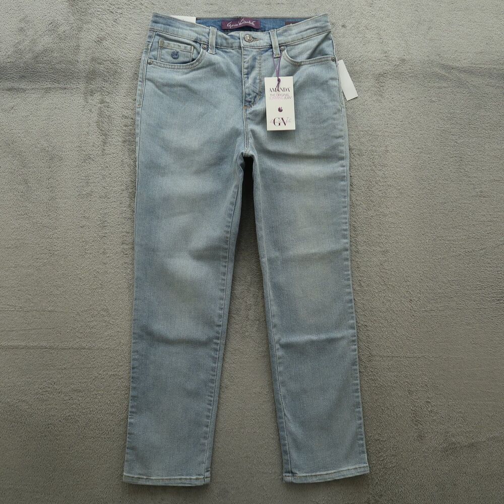 Gloria Vanderbilt Jeans Women's 6PS Blue Classic-Rise Tapered Leg 27" Inseam NWT